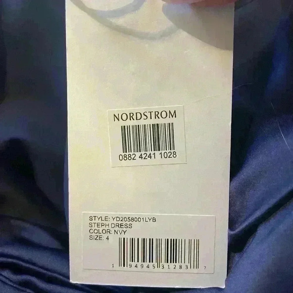 Likely Navy Blue Steph Ruched Satin & Crepe Midi-Dress - Picture 9 of 12